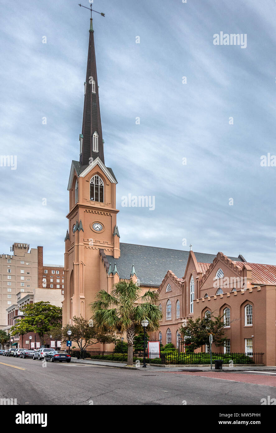 St Matthews Iglesia Luterana en Charleston, SC Foto de stock