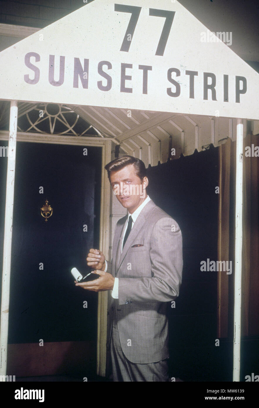 77 Sunset Strip Warner Bros TV Production 1958 a 1964 con Edd Byrnes Foto de stock