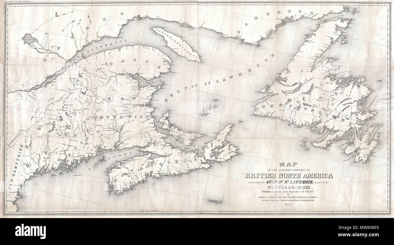 Mapa De La Parte Oriental De America Del Norte Britanica Incluyendo El Golfo De San Lorenzo