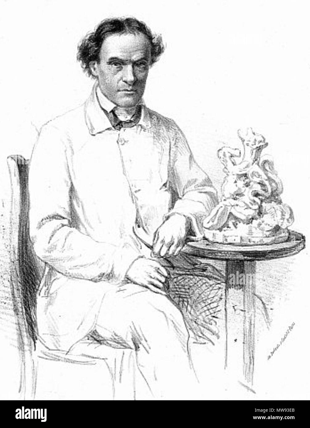 . Ceramista francés Charles Avisseau (1796-1861) . 1854. Fischer (no identificada) 65 Charles Avisseau 1854 Foto de stock