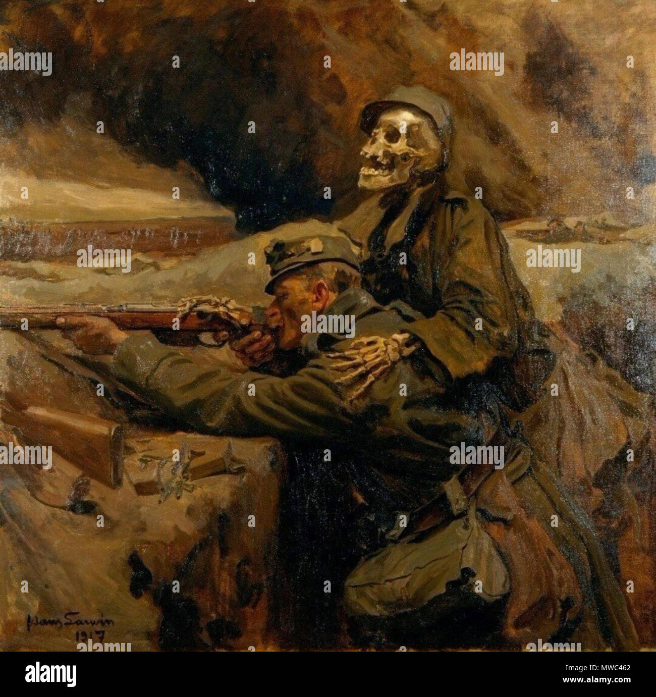 Ingles La Muerte Y El Soldado Deutsch Soldat Und Tod 1917 265 Hans Larwin Soldat Und Tod 1917 Fotografia De Stock Alamy