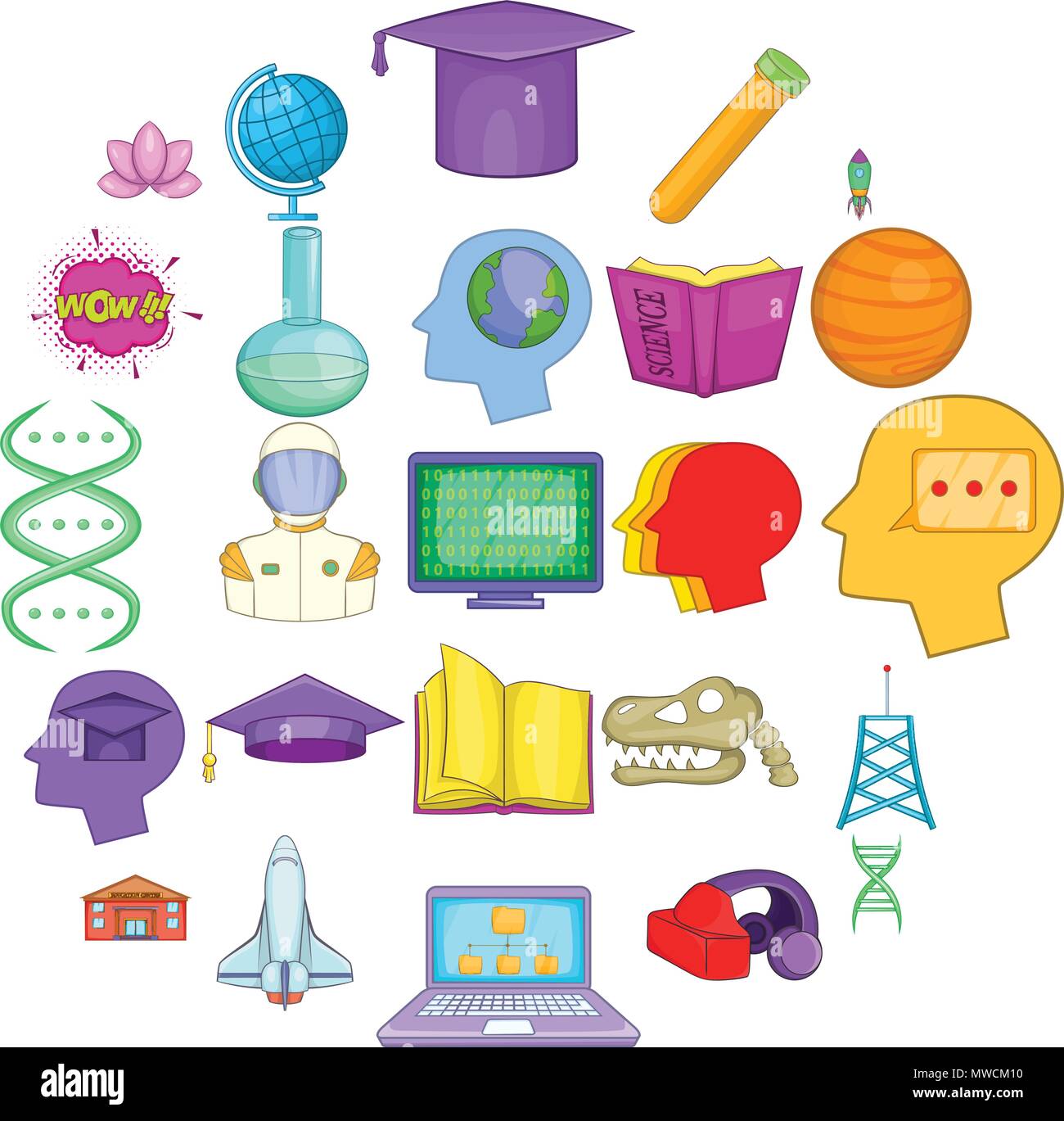 Iconos de recursos establecido, estilo de dibujos animados Imagen Vector de  stock - Alamy