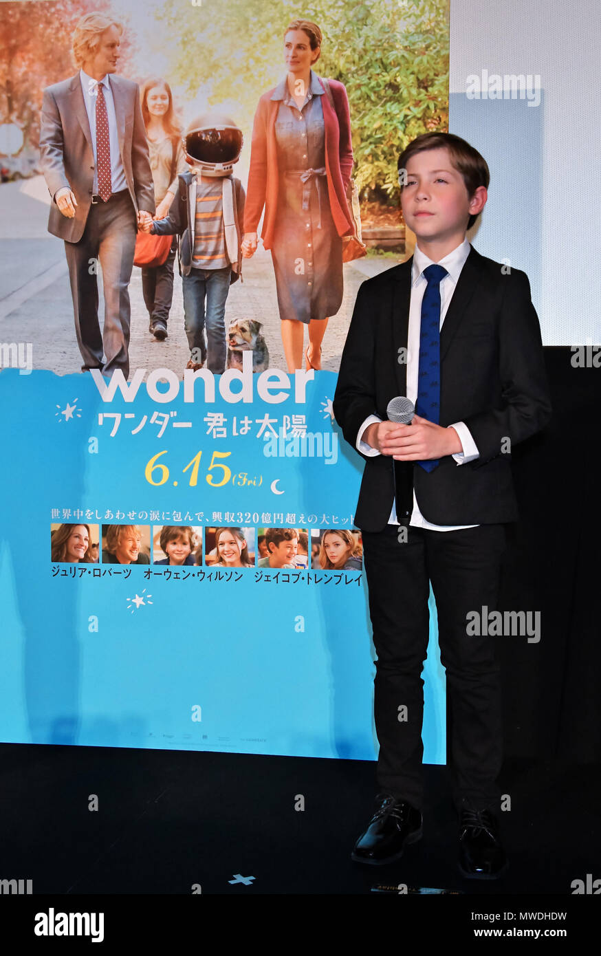 Jacob Tremblay 31 De Mayo De 18 Tokio Japon Actor Jacob Tremblay Atiende La Fase Saludo Para Wonder En Roppongi Hills En Tokio Japon El 31 De Mayo De 18 Fotografia De Stock Alamy
