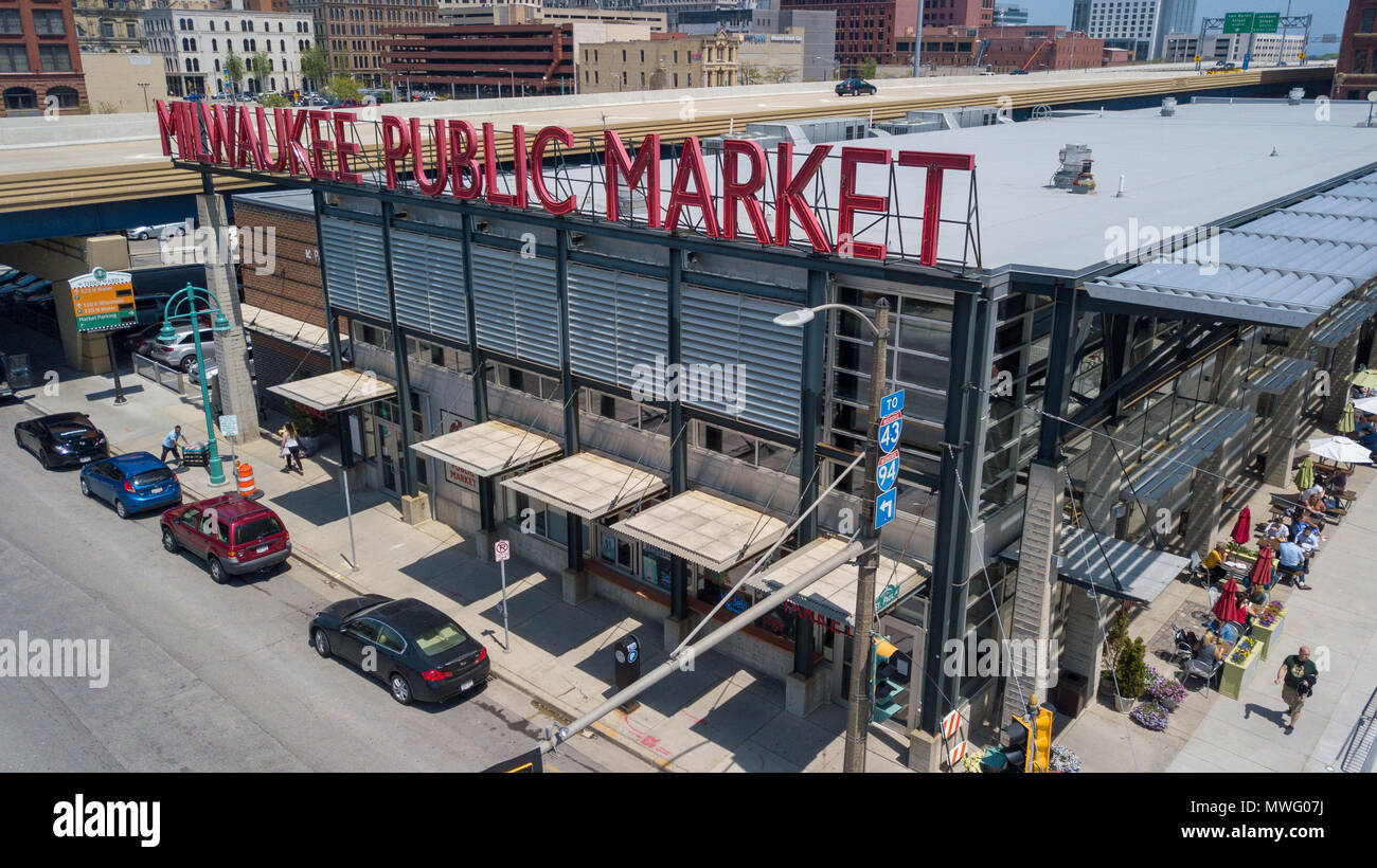 Mercado Público de Milwaukee, Milwaukee, Wisconsin, EE.UU. Foto de stock