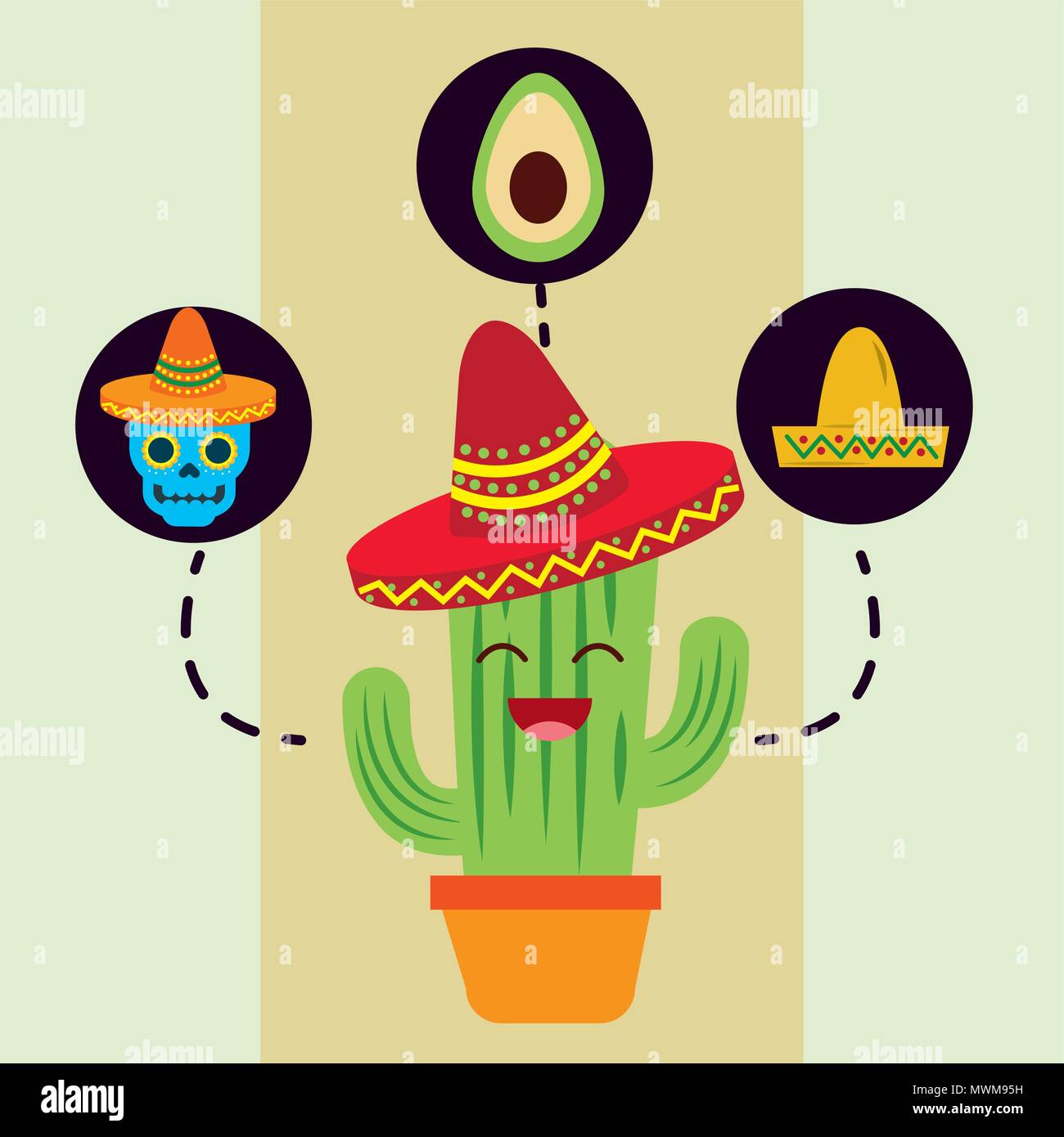 Viva México celebración nacional cactus cartoon alegre ilustración vectorial Imagen Vector de stock - Alamy Viva México celebración nacional cactus cartoon alegre ilustración vectorial Imagen Vector de stock - Alamy