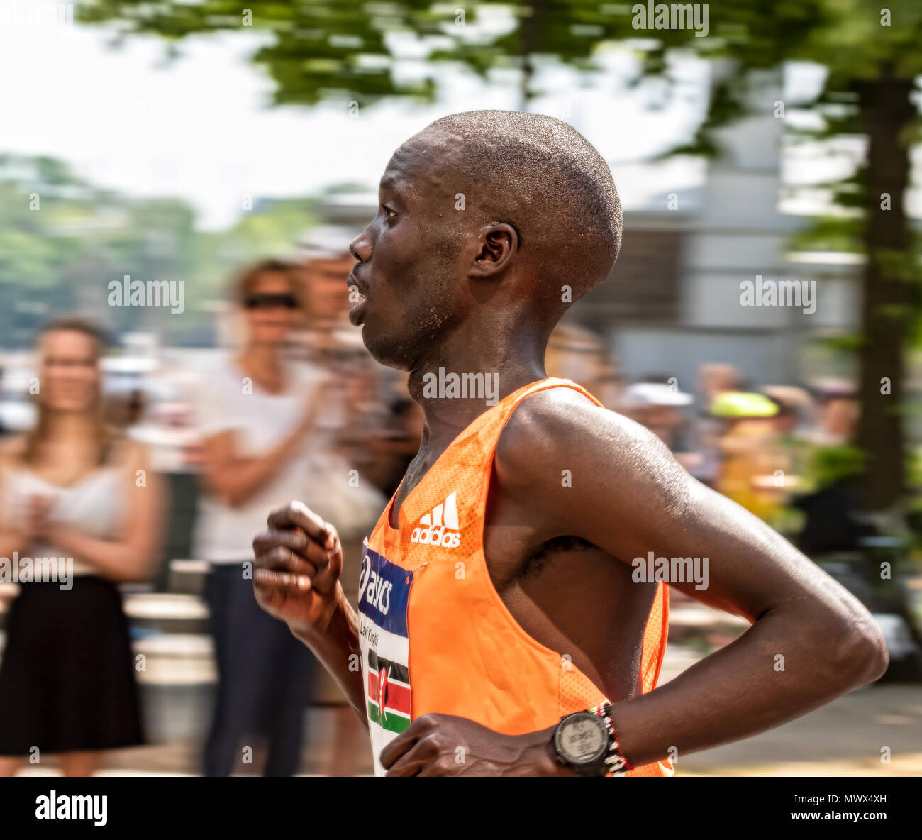 Estocolmo, Suecia. 2, junio de 2018. Lawi Kiptui, (KEN) ganador del maratón de Estocolmo 2018 Crédito: Por Grunditz/Alamy Live News Foto de stock