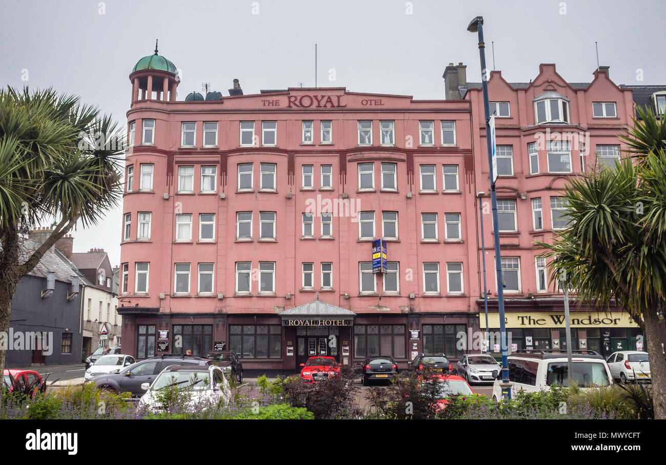 El antiguo Hotel Royal vacante permanente en Quay Street, Bangor, Irlanda del Norte Foto de stock