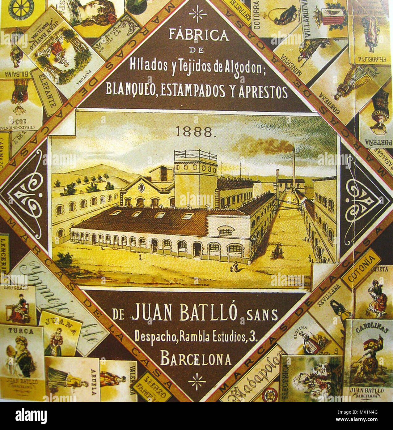 75 Batlló sobrinos-etiqueta 008 redimensionar Foto de stock