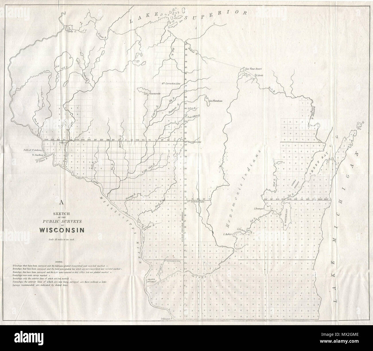 Un esbozo de las encuestas de opinión pública en Wisconsin. Inglés: Este  magnífico mapa de Wisconsin, fue publicado en 1848 por la Oficina de  Catastro de EE.UU. Es oficialmente titulado "Un