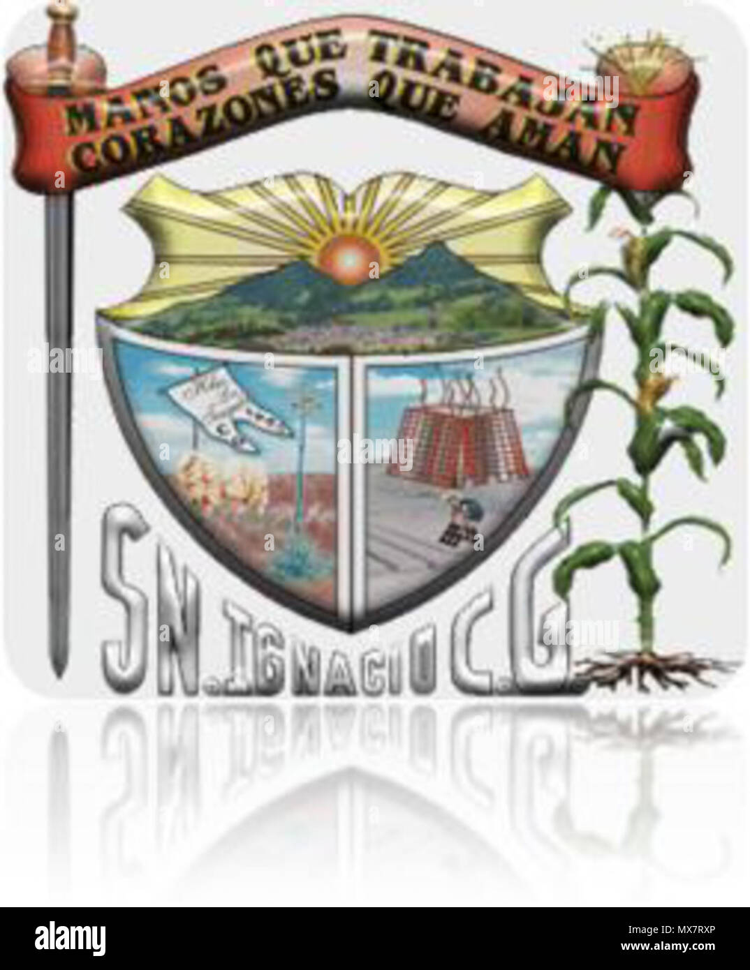 . Español El Escudo de armas de San Ignacio Cerro Gordo Jalisco Inglés