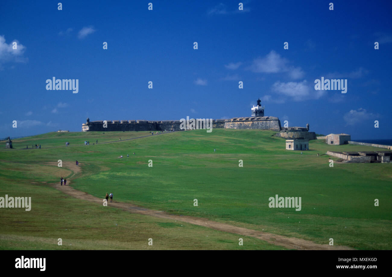 Ordenar San Felipe del Morro, Viejo San Juan, Puerto Rico Foto de stock