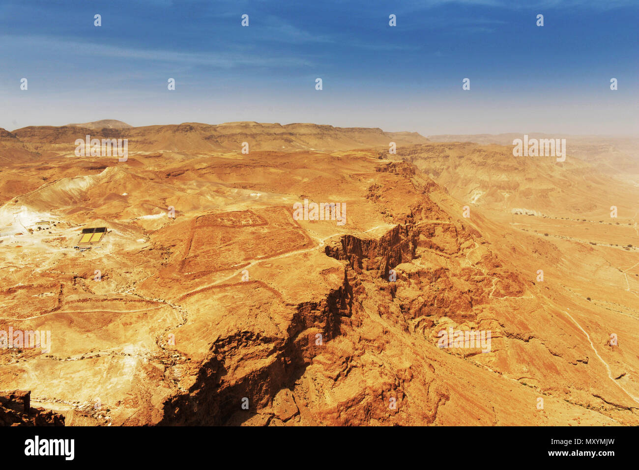 Hermoso desierto de paisajes vistos desde Masada, Israel. Foto de stock