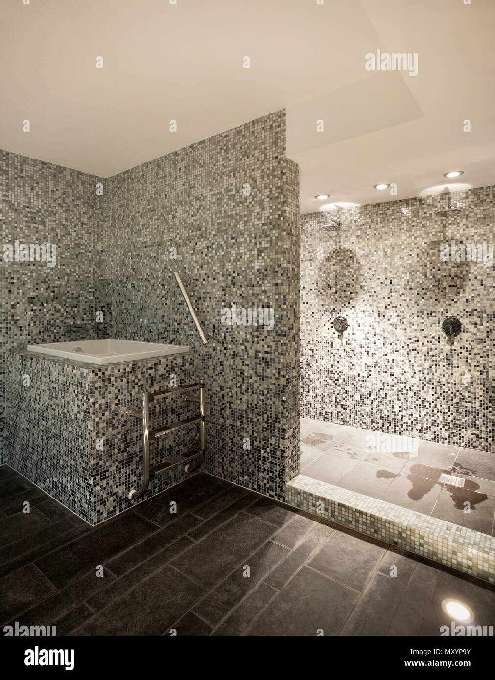 Interior de una casa moderna, baño turco de vapor Fotografía de stock -  Alamy