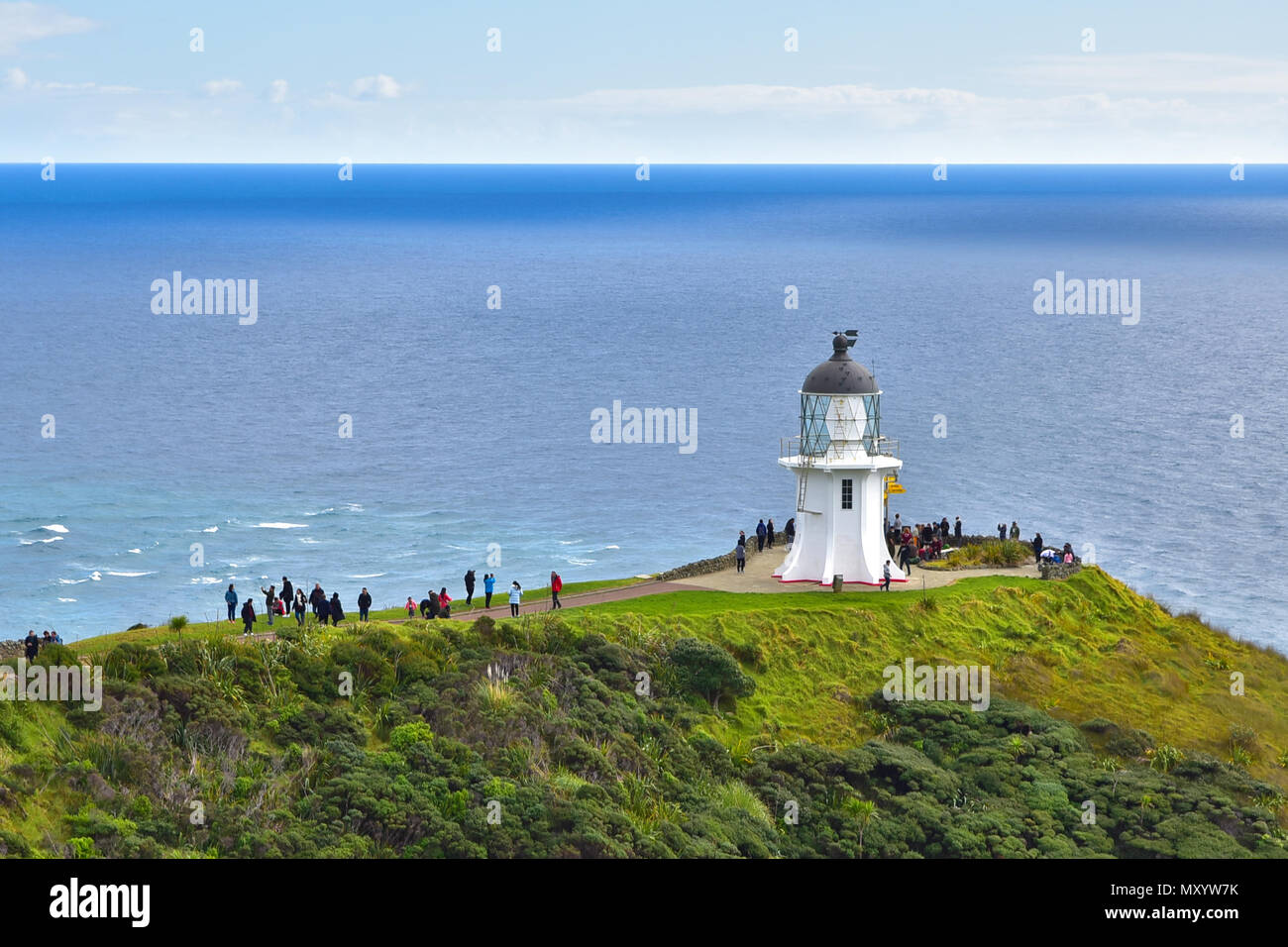 Cape Reinga Faro, Isla del Norte, Nueva Zelanda Foto de stock