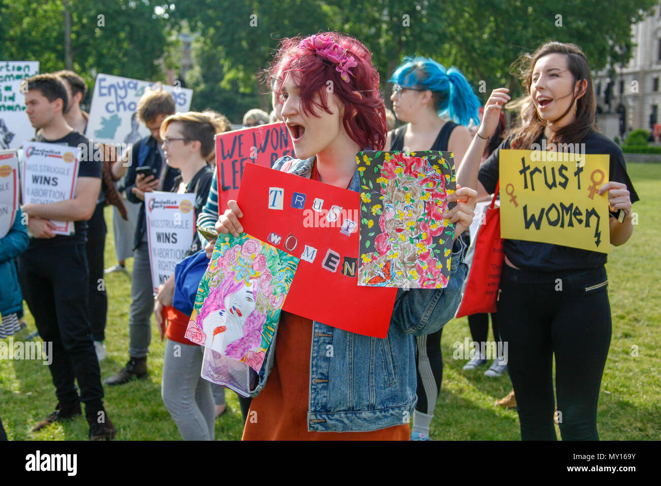 Londres, Reino Unido. El 5 de junio, 2018. El aborto en Irlanda del Norte los manifestantes Crédito: Alex Cavendish/Alamy Live News Foto de stock