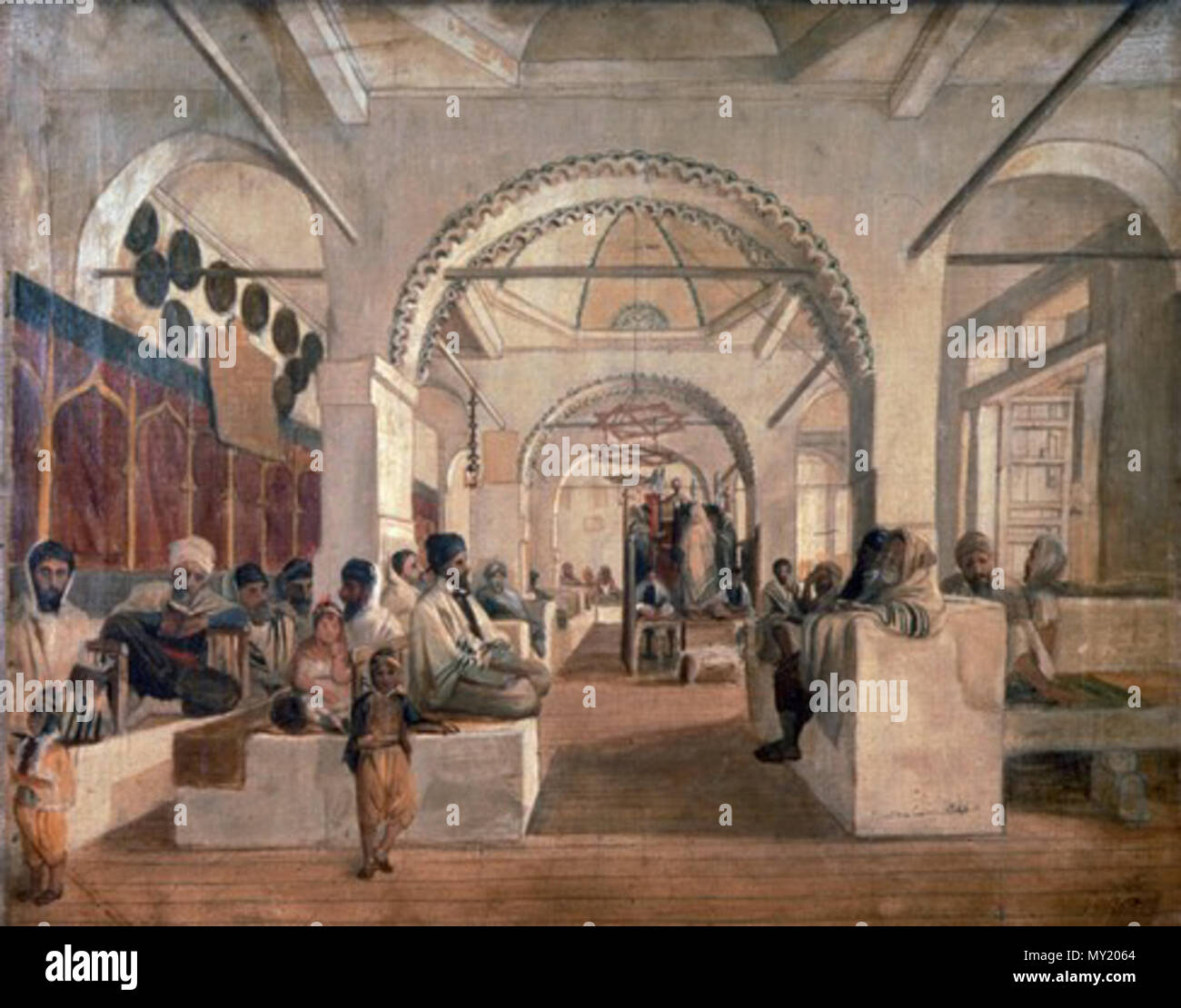 . עברית: Sanya Sinagoga, Argel, 1840 . 23 de noviembre de 2013, 00:44:40. Musée d'art et d'histoire du Judaïsme 475 Sanya Sinagoga Alger Foto de stock