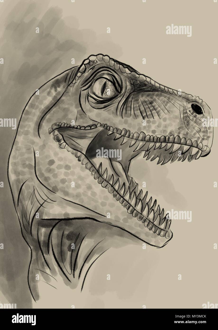 Un dinosaurio ilustración Foto de stock