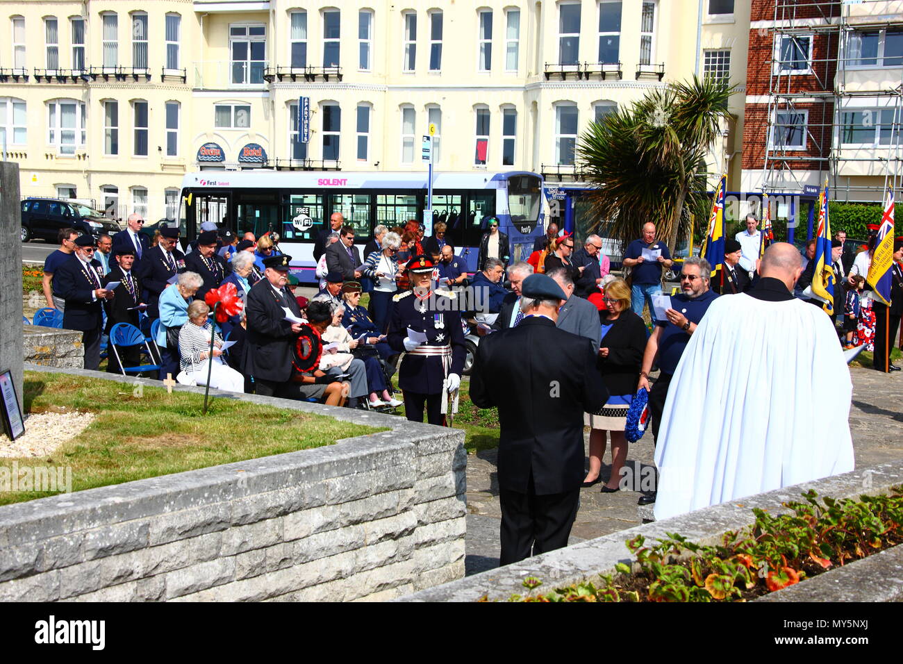 Portsmouth, Reino Unido. 6 de junio de 2018. Día D servicio anual de conmemoración, organizada por la Royal British Legion. Crédito de la fotografía: FSM/Alamy Live News Foto de stock