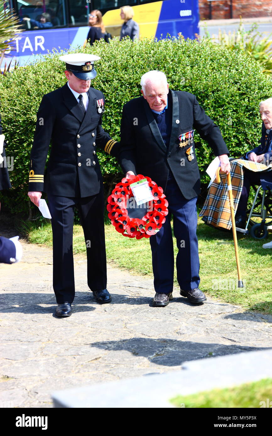Portsmouth, Reino Unido. 6 de junio de 2018. Día D servicio anual de conmemoración, organizada por la Royal British Legion. Crédito de la fotografía: FSM/Alamy Live News Foto de stock