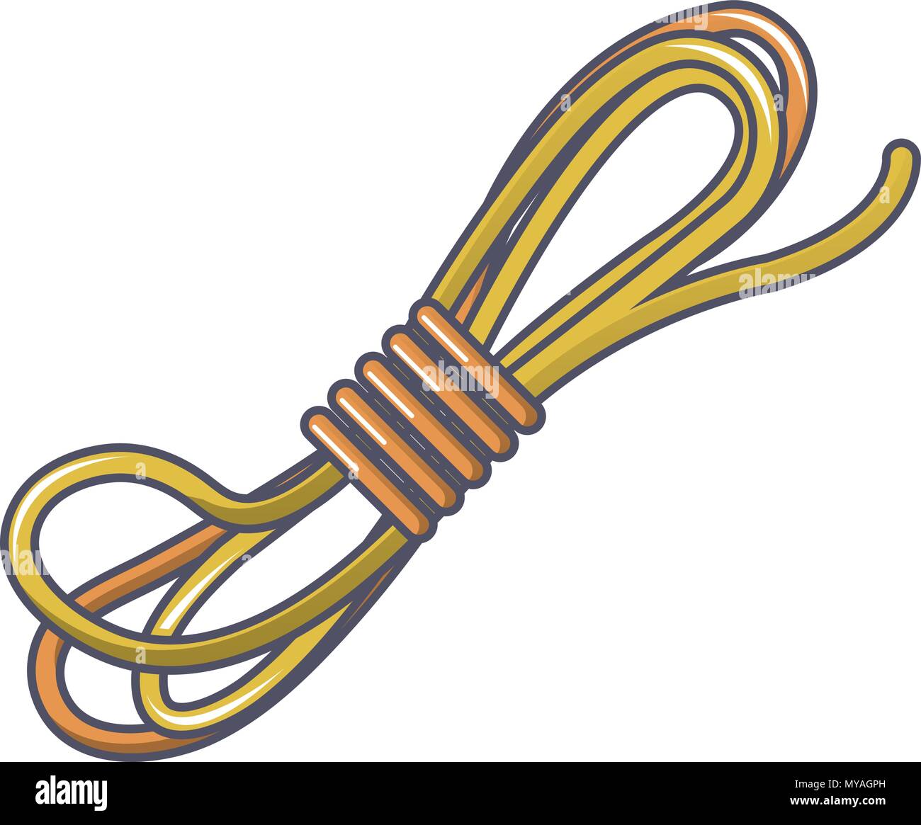 Icono de cuerda, estilo de dibujos animados Imagen Vector de stock