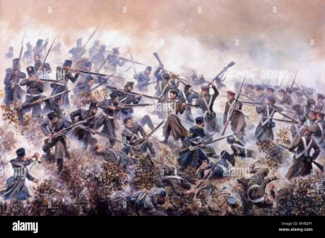 . Inglés: Pictue de la batalla de Inkermann . 5 de noviembre de 1854. David Rowlands 66 Batalla de Inkermann por David Rowlands Foto de stock