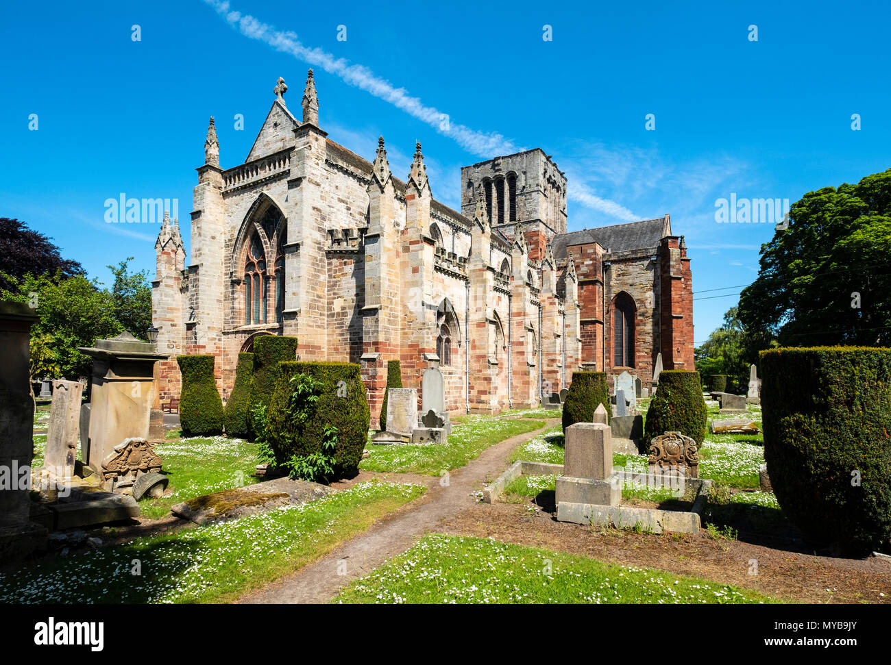 Iglesia parroquial de Santa María en Haddington, East Lothian, Escocia, Reino Unido Foto de stock