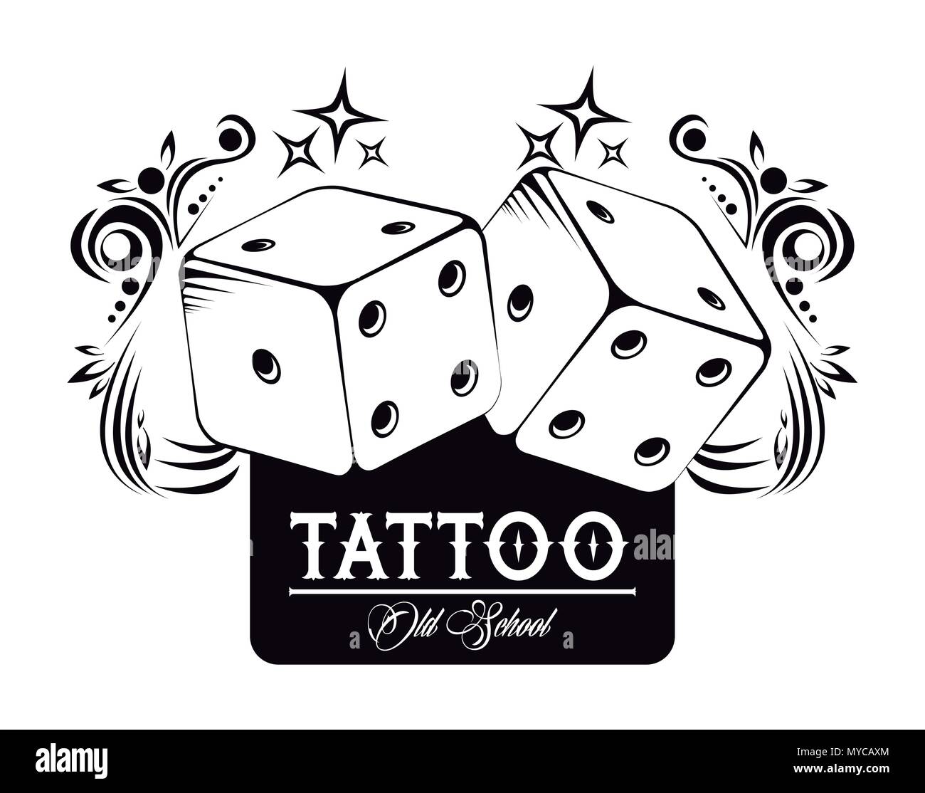Tattoo Studio design Imagen Vector de stock - Alamy