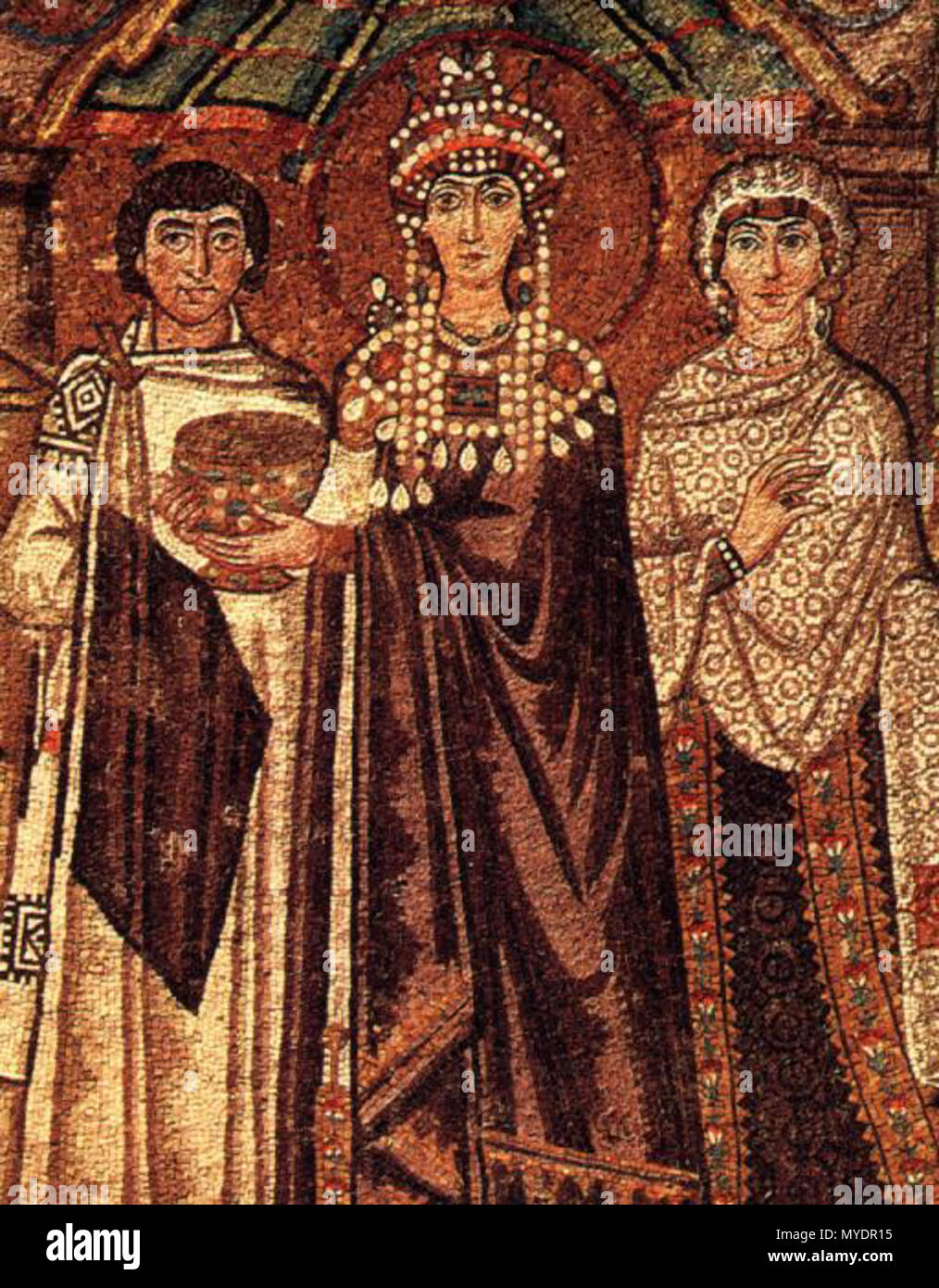 emperatriz teodora y sus asistentes