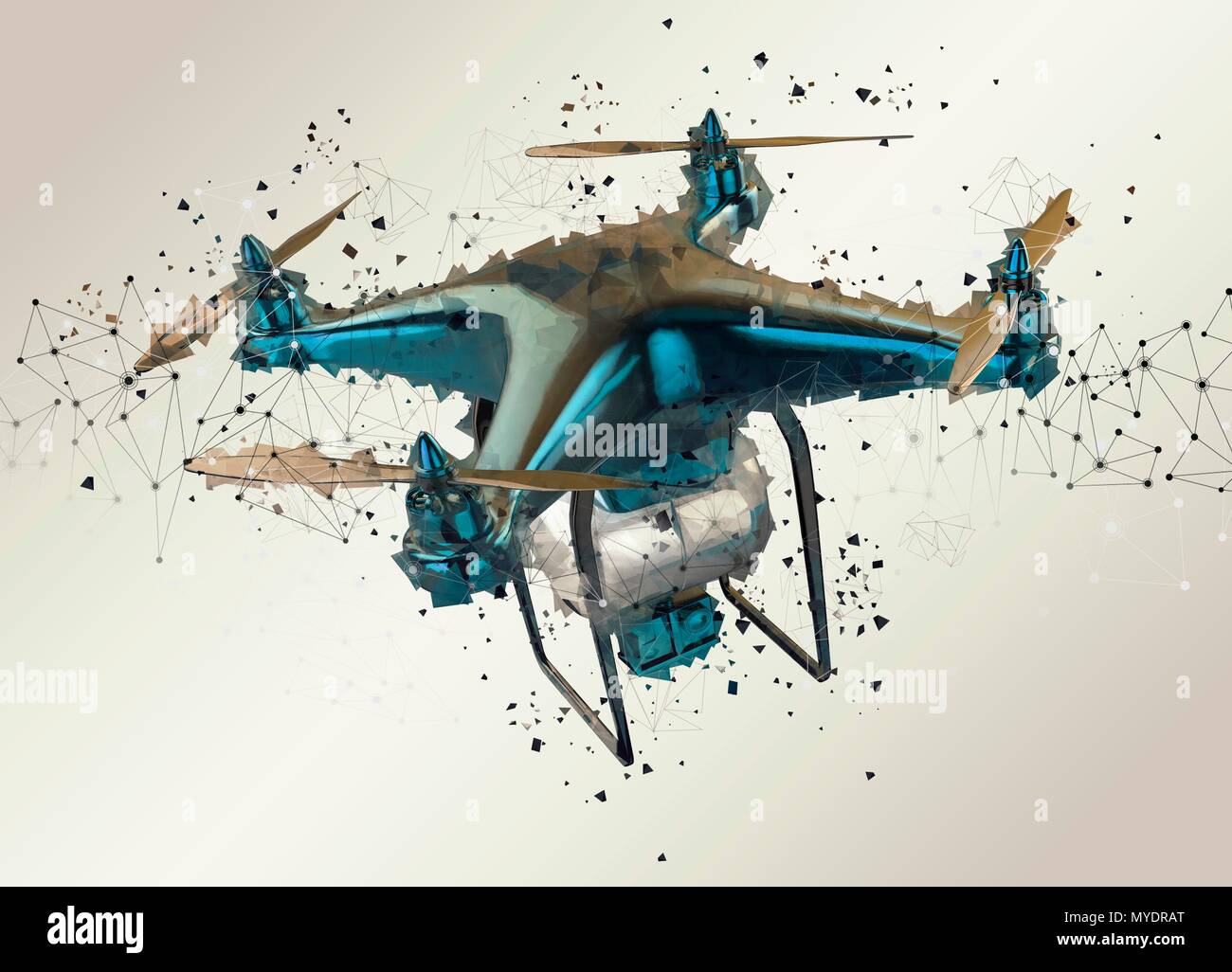 Vehículo aéreo no tripulado, ilustración. Foto de stock