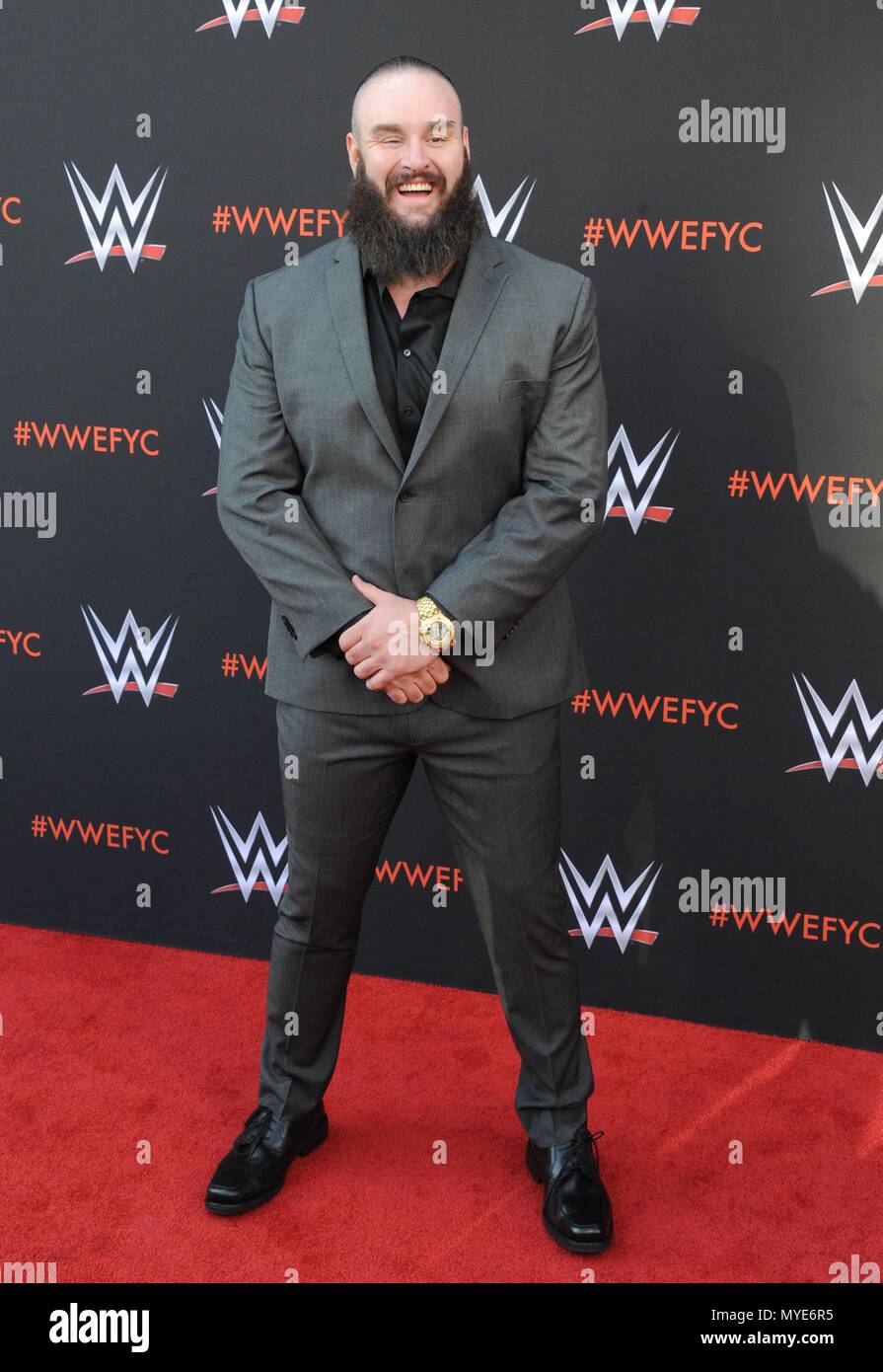 Braun Strowman en la terminal de llegadas de World Wrestling Entertainment WWE Evento FYC, Saban Media Center en la Academia de Televisión, North Hollywood, CA 6 de junio de 2018. Foto por: Dee Cercone/Everett Collection Foto de stock