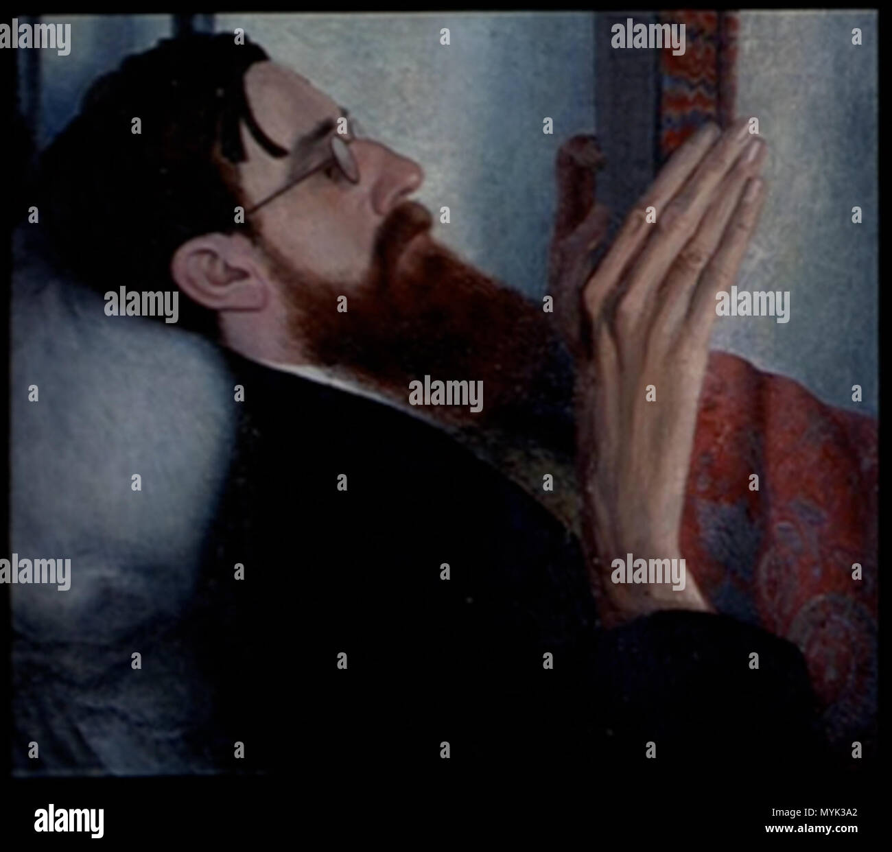 . Un estudio del escritor Lytton Strachey en la cara y las manos . Fecha desconocida 334 LyttonStrachey Foto de stock
