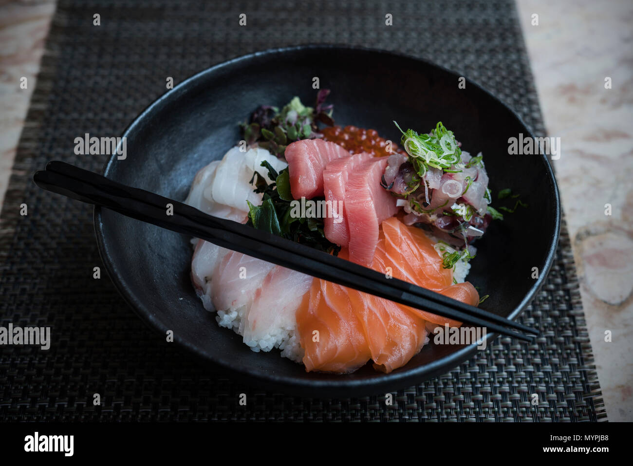 Sushi plato restaurante lisboa Foto de stock