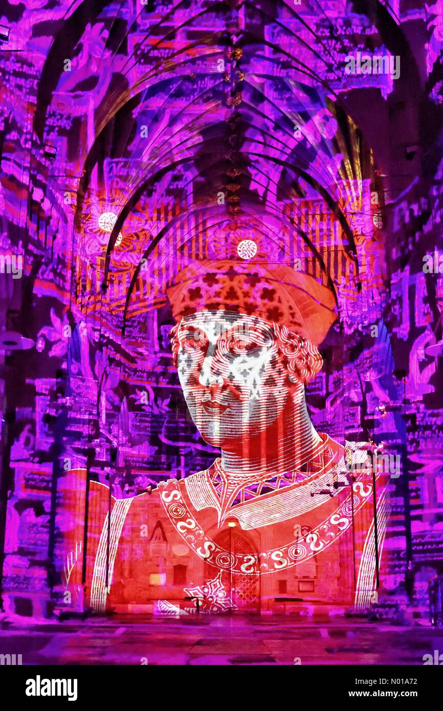 Catedral de Exeter, Devon, Reino Unido. 9 de enero de 2024. Luxmuralis