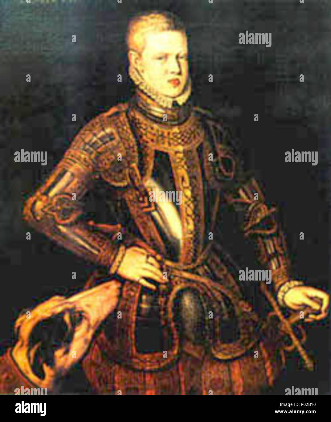 . Sebastián I "la Deseada" (en portugués, Sebastião I, pron. IPA /sɨβɐʃ'tjɐ̃w̃/, o Desejado; nació en Lisboa, 20 de enero de 1554; murió en Alcazarquivir, 4 de agosto de 1578) fue el 16º rey de Portugal. Él era el hijo del Príncipe Juan de Portugal y de su esposa, Juana de Habsburgo, y fue el nieto de Juan III. . Retrato de Sebastián de Portugal (1554-1578) . 1571 (después de 1565 retrato en España) 16 SebastianPortugal Foto de stock