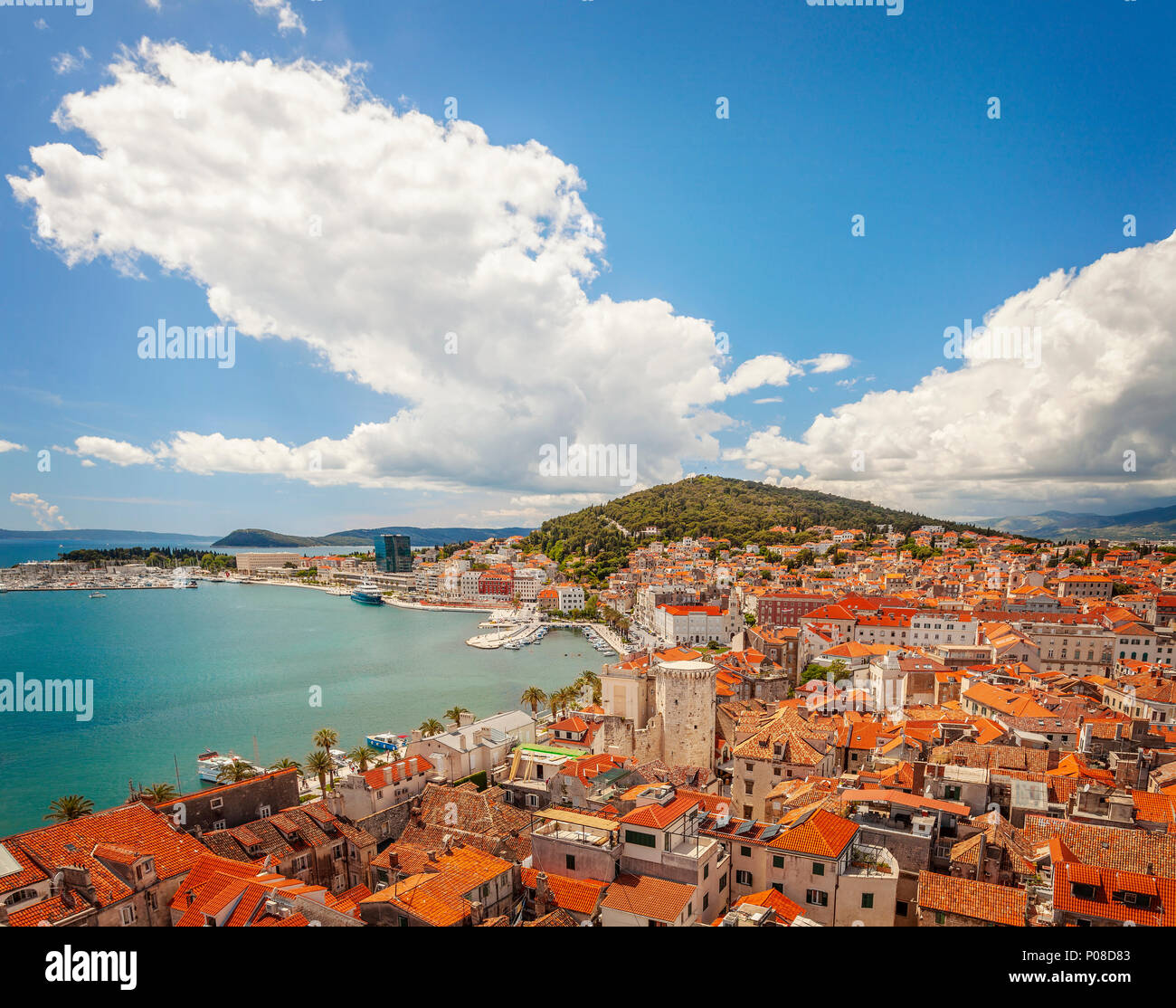Ciudad de Split, Croacia. Foto de stock