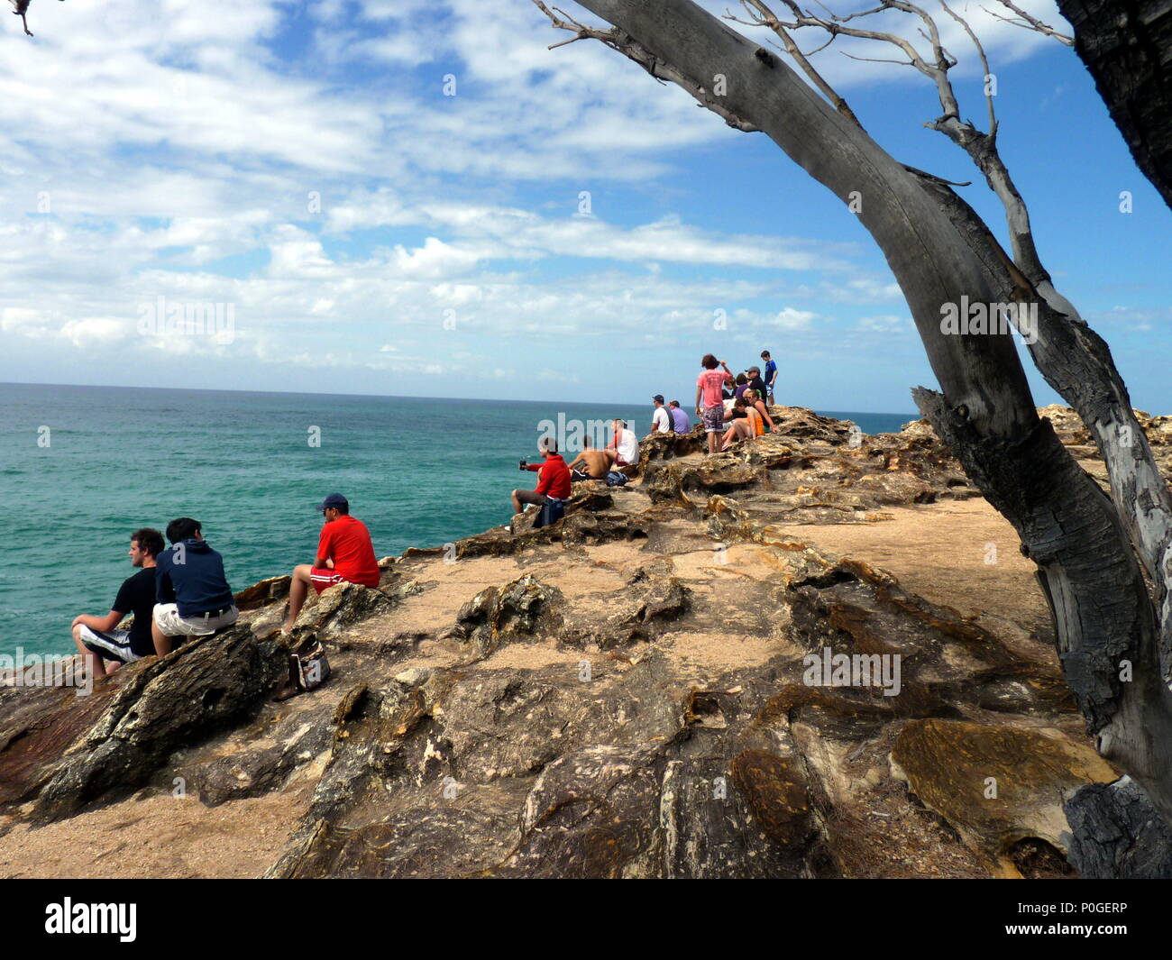 Vista al océano en el North Stradbroke Island, Brisbane Foto de stock