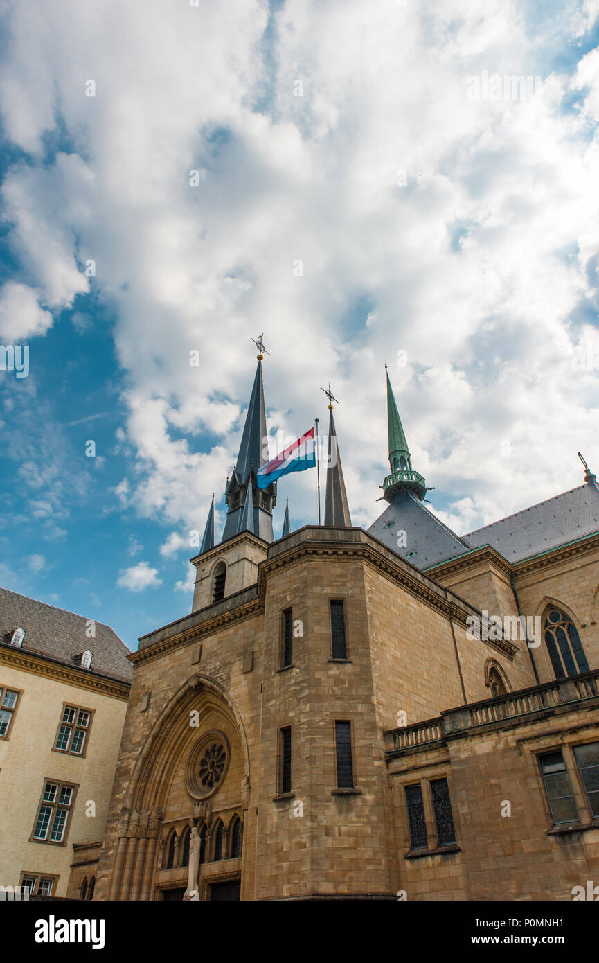 La Catedral de Notre-Dame, de la ciudad de Luxemburgo, Gran Ducado de Luxemburgo Foto de stock