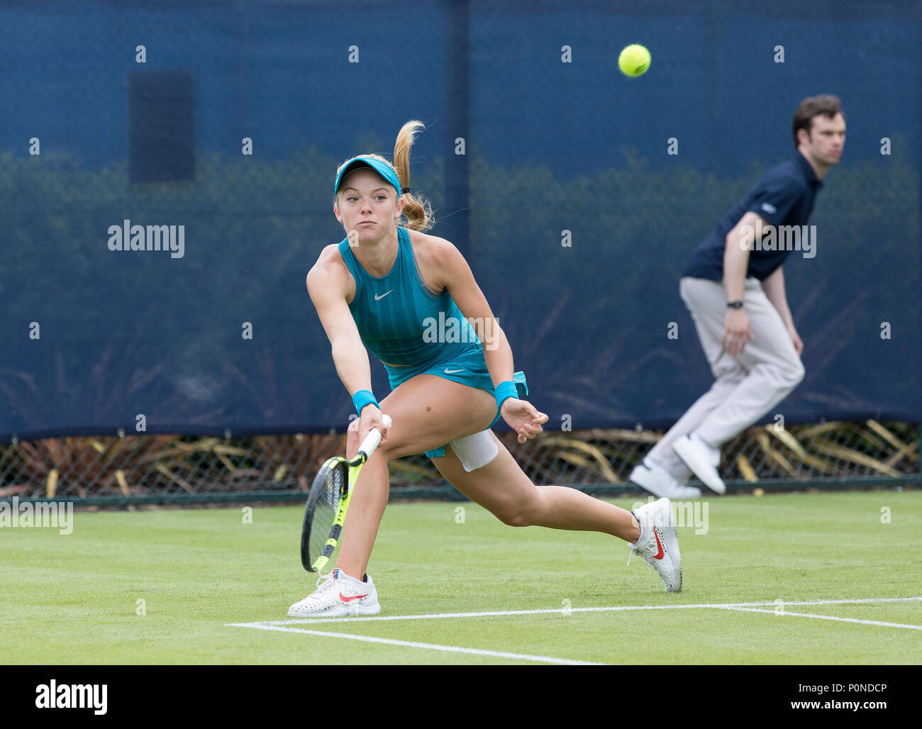 Katie Swan en el tenis, en acción durante la naturaleza Valle Open 2018 - Katie Swan Jugador de tenis Foto de stock