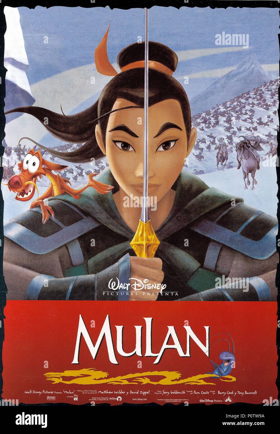 El título original de la película: Mulan. Título en inglés: Mulan. El  director de cine: TONY BANCROFT y Barry Cook. Año: 1998. Crédito: WALT  DISNEY PRODUCTIONS / Álbum Fotografía de stock - Alamy