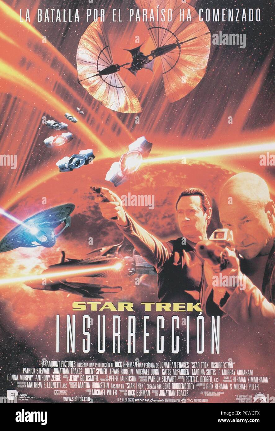 El original de la película: STAR TREK: insurrección. Título en inglés: STAR TREK: insurrección. El director de cine: Jonathan Frakes. 1998. Crédito: Pictures / Álbum Fotografía de stock - Alamy