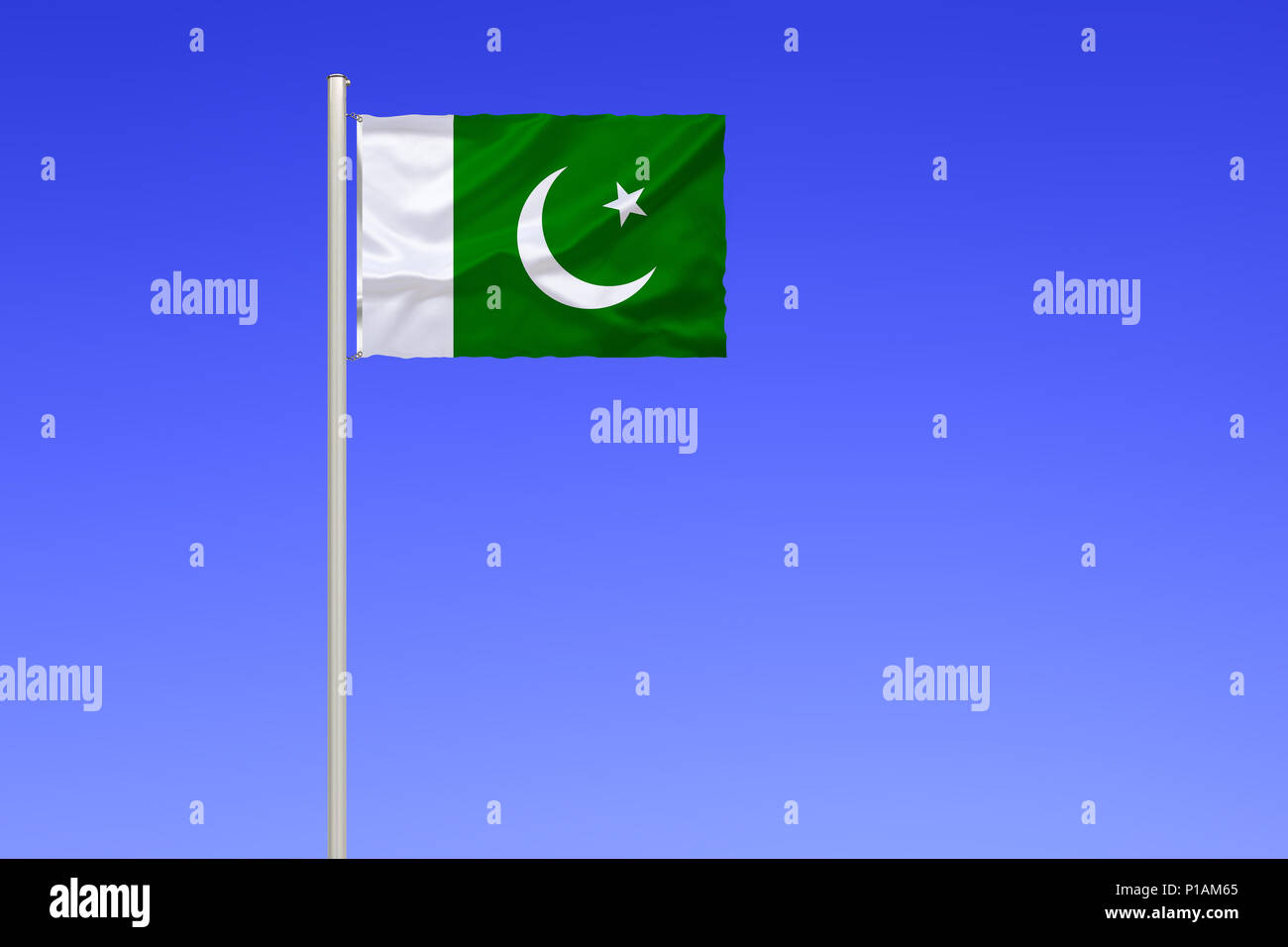 Pabellón de Pakistán, Flagge von Pakistán Foto de stock