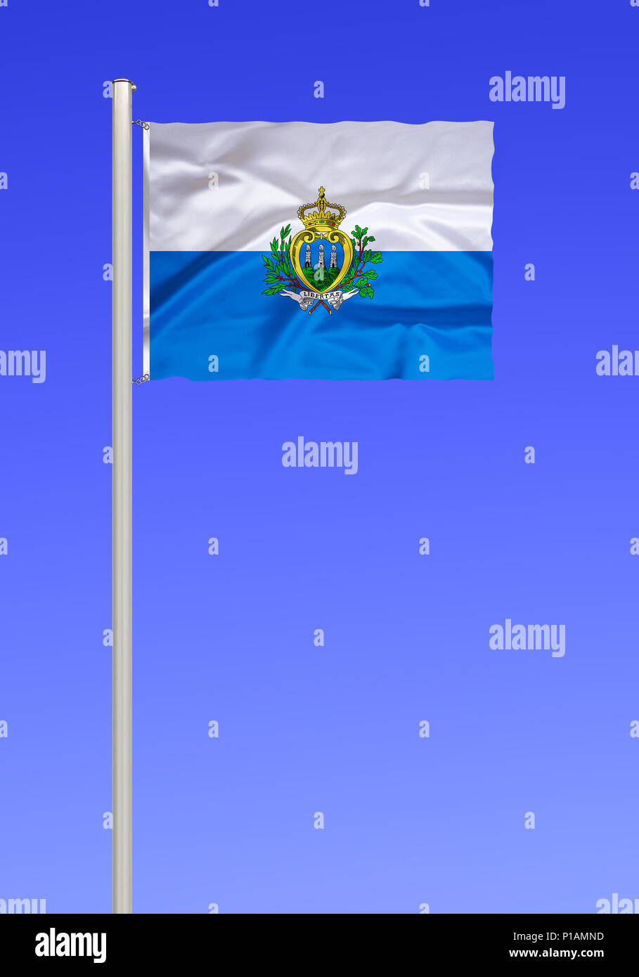 Flagge von San Marino Foto de stock