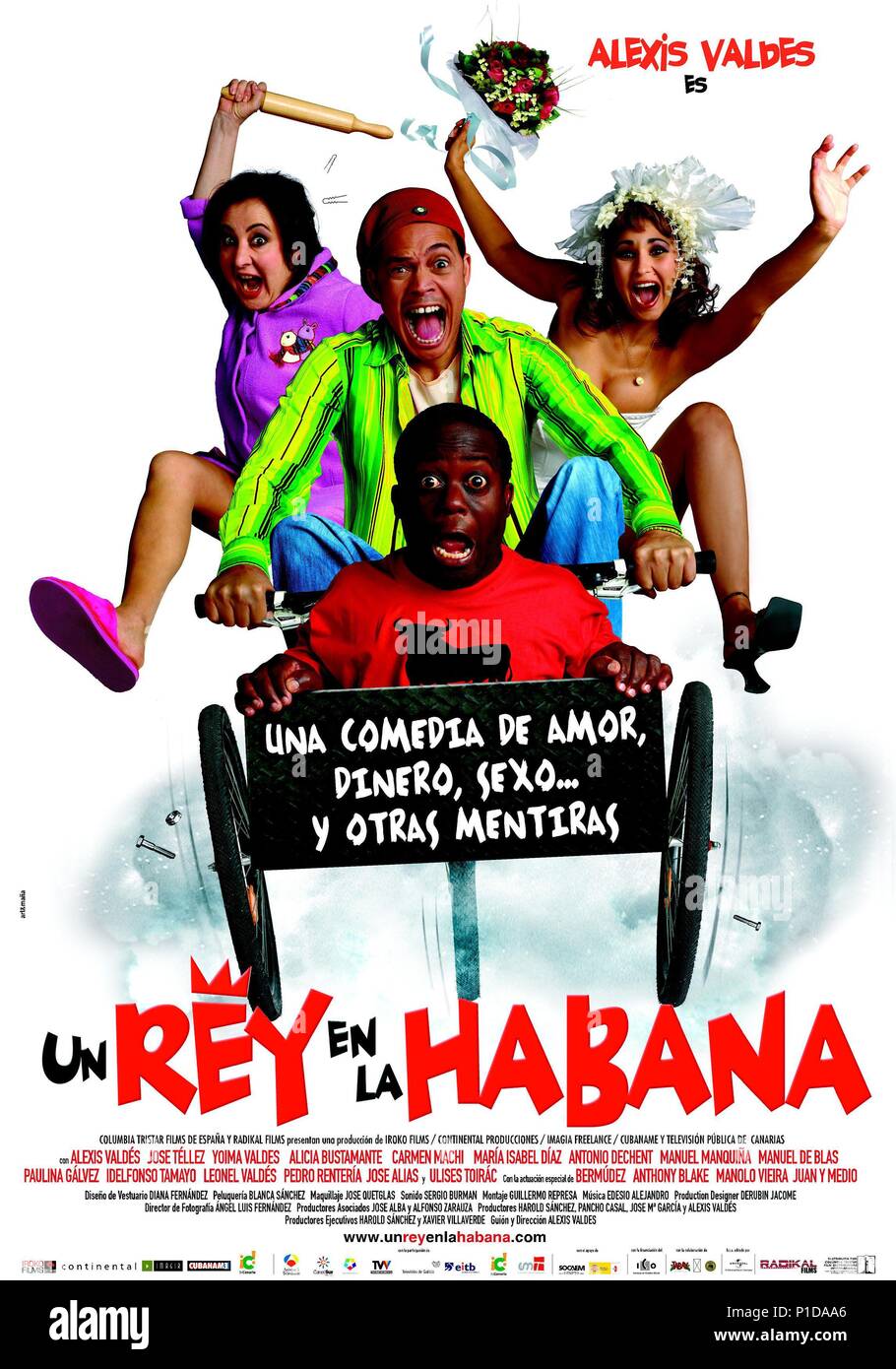 El título original de la película: UN REY EN LA HABANA. Título en inglés:  UN REY EN LA HABANA. El director de cine: ALEXIS VALDES. Año: 2005.  Crédito: IROKO Films, S.L./Continental Producciones