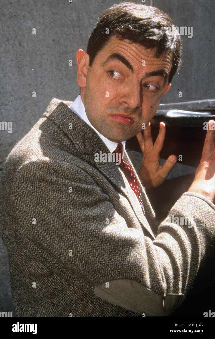 El actor cómico Inglés Rowan Atkinson en su película de 1997 Bean