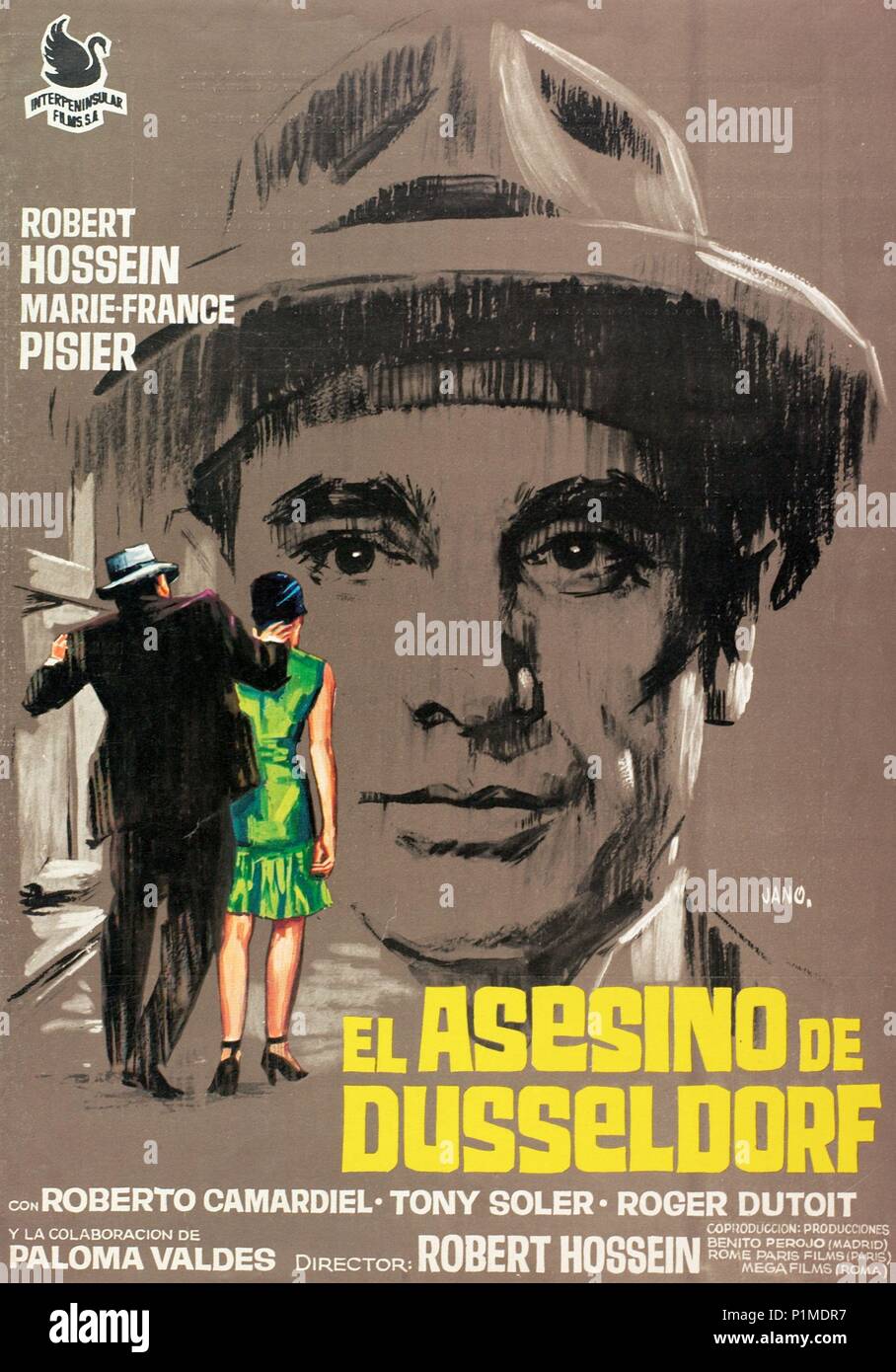 El título de la película original: LE vampiro de Dusseldorf. Título en inglés: asesino silencioso, el. El director de cine: Robert Hossein. Año: 1965. Crédito: MEGA Films / Álbum Foto de stock