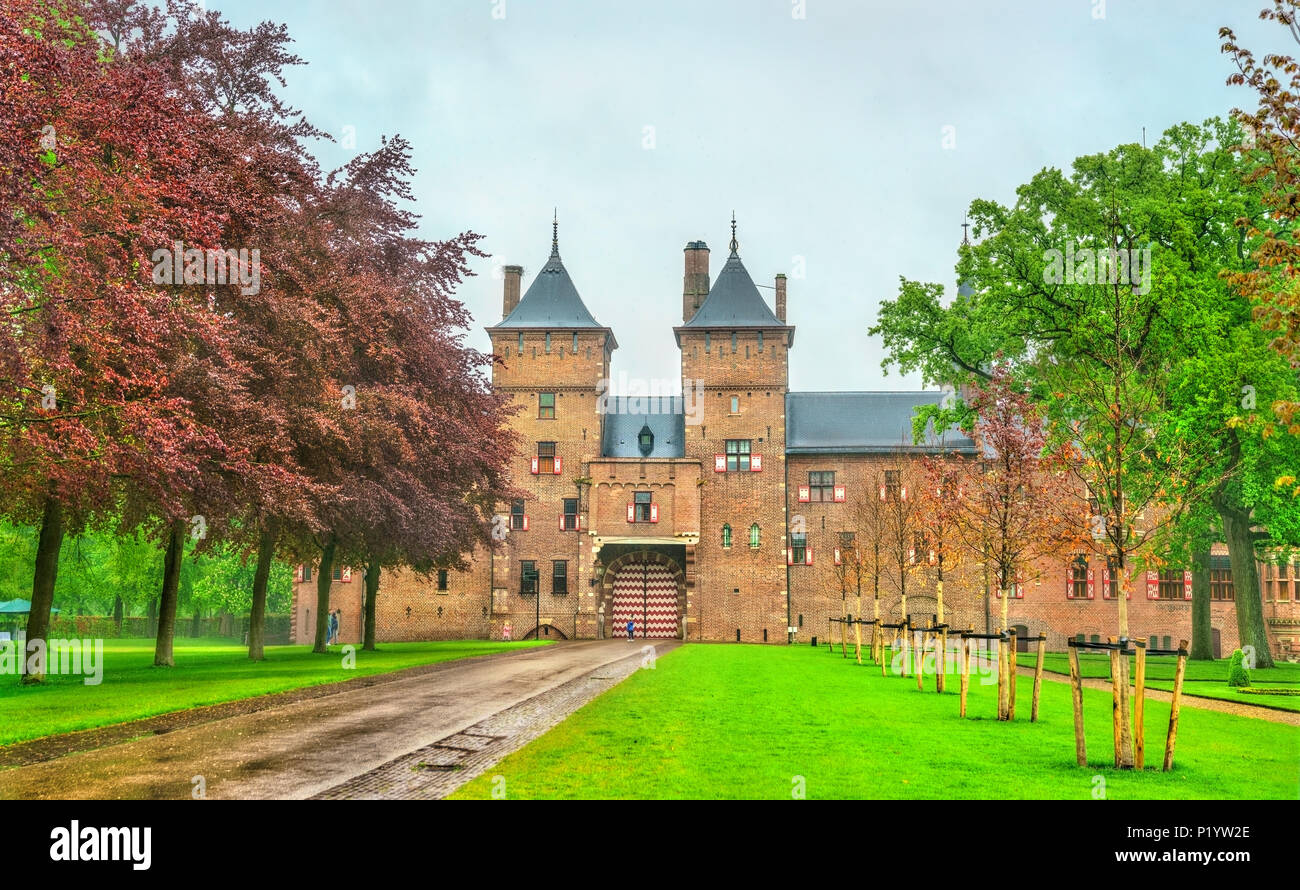 El Castillo de Haar cerca de Utrecht, Países Bajos Foto de stock