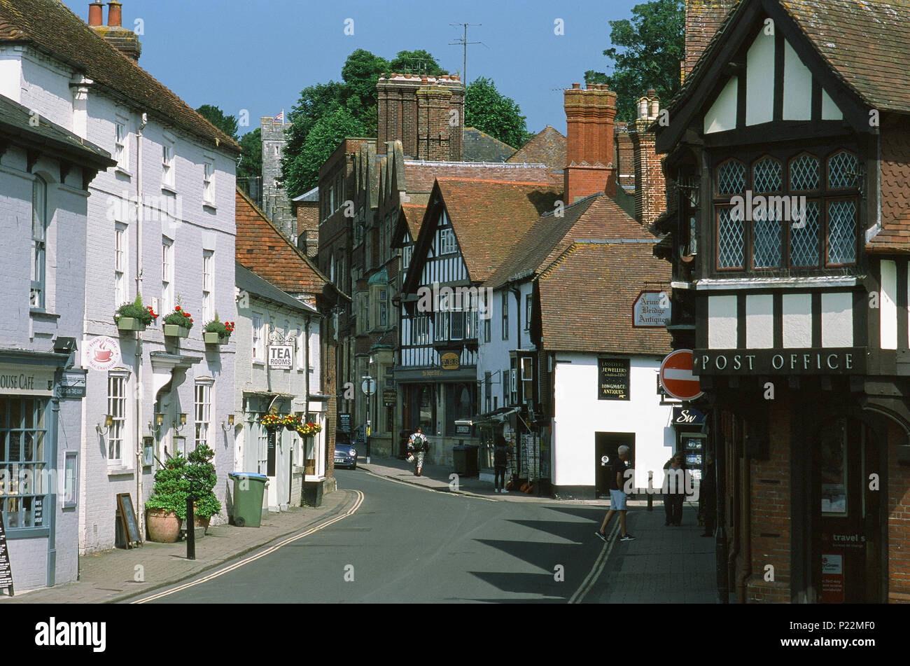 Arundel High Street, West Sussex, Inglaterra meridional Foto de stock