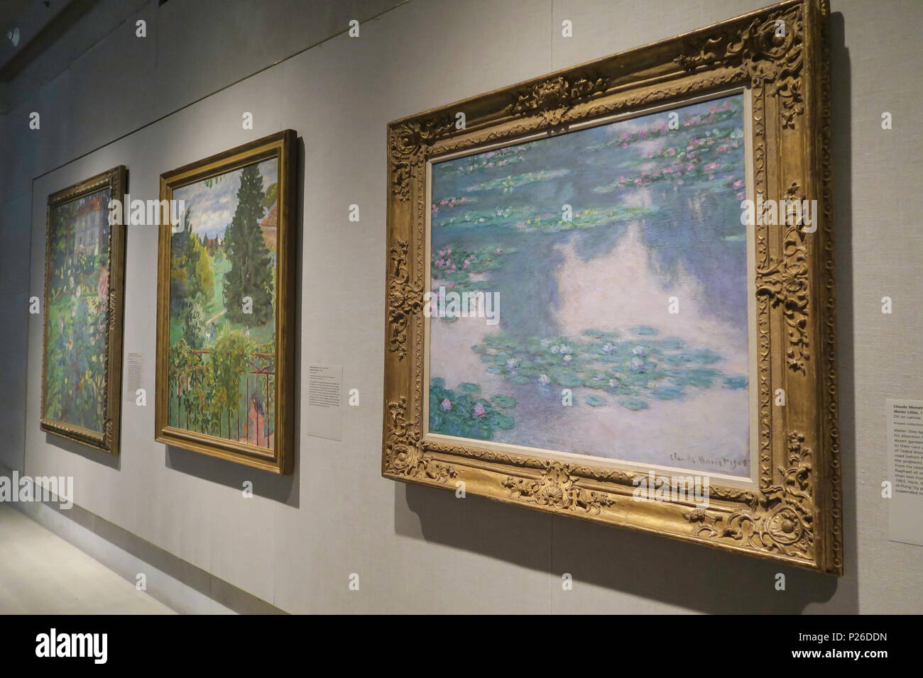 "Los parques públicos, jardines privados: París de Provence", exposición en el Museo Metropolitano de Arte, Nueva York, EE.UU. Foto de stock
