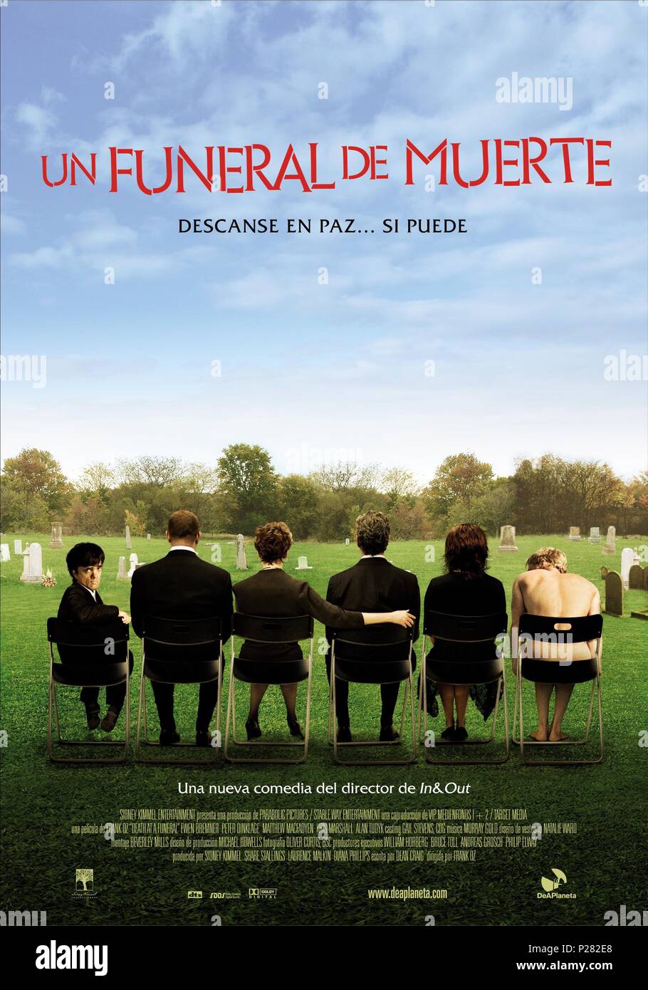 El título original de la película Un funeral de muerte. Título en