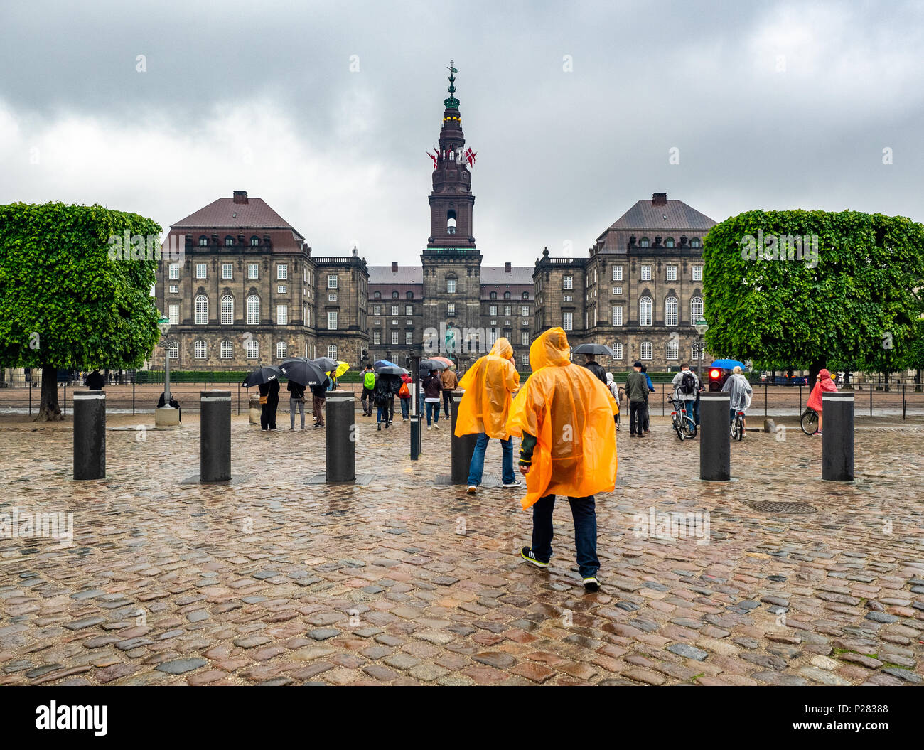 Palacio de Christiansborg en Copenhague, Dinamarca. Foto de stock